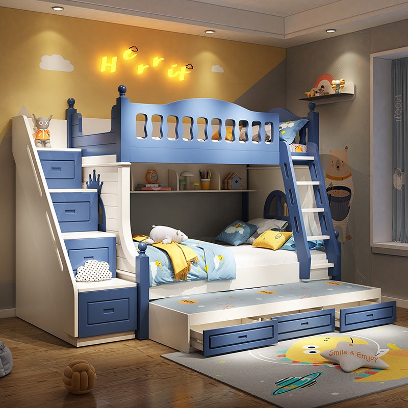 Łóżko dla dzieci, łóżko piętro – Bunk Bed With Stairs And Slide recenzja i cena