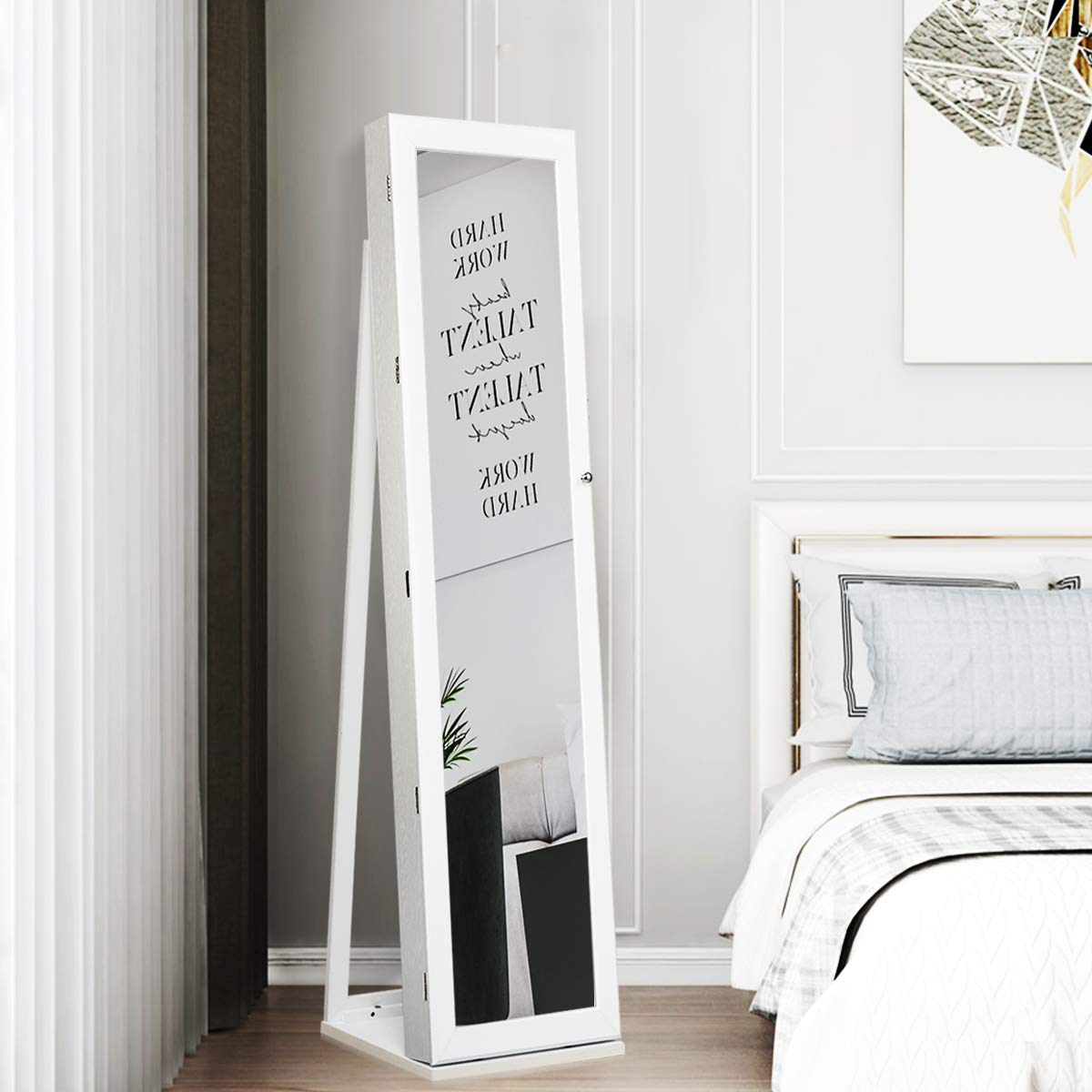 Stojąca szafa na biżuterię z l – Full Length Mirror Jewelry Armoire recenzja i cena