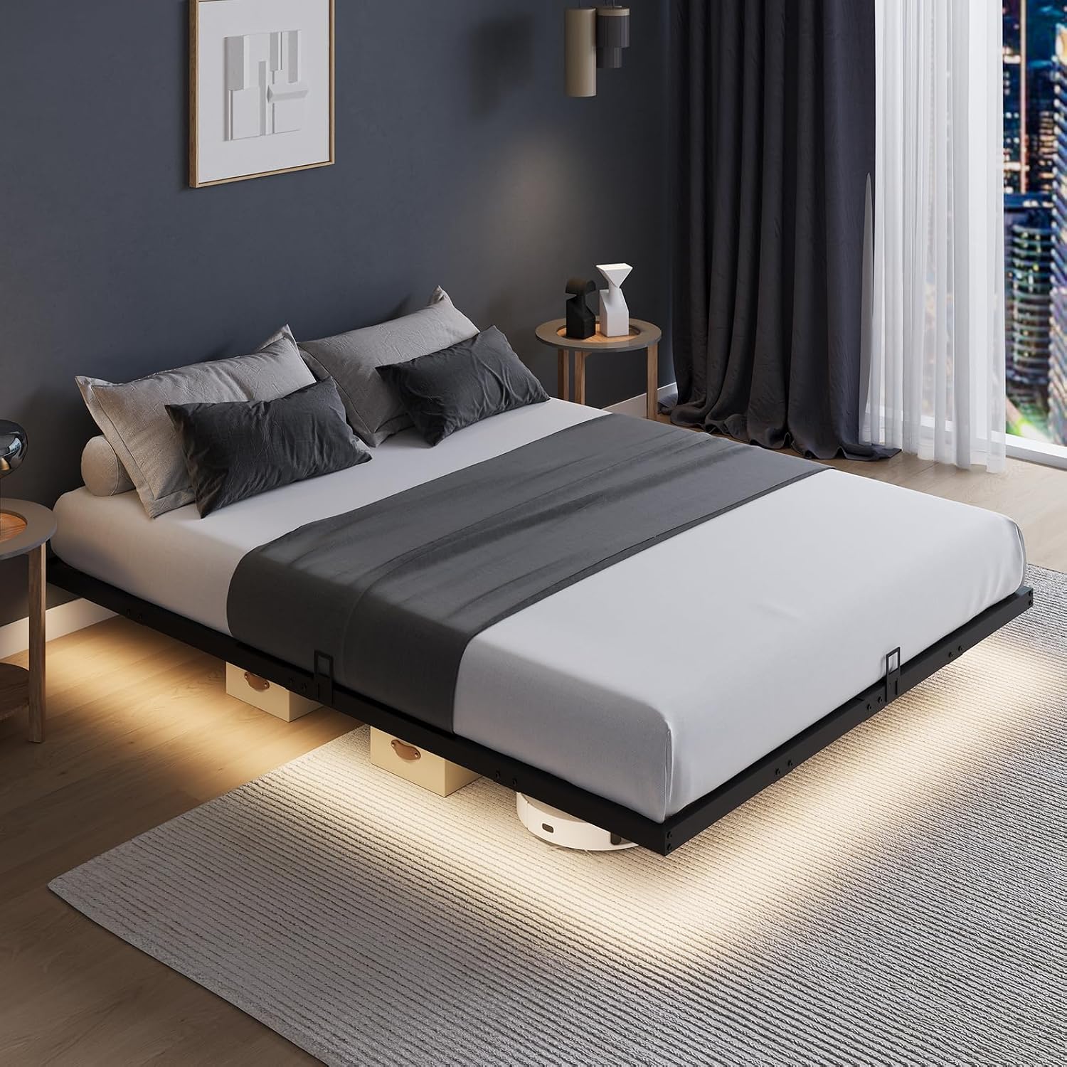 Rama łóżka z platformą i podśw – Memory Foam Mattress In A Box Queen recenzja i cena